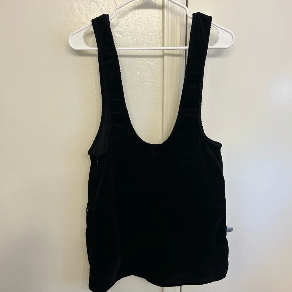 Free People Devoted To You Corduroy Overall Dress in Black Size 4